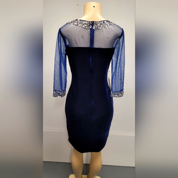 TS Couture New Velvet Dress Sequins Beautiful S - Picture 6 of 7